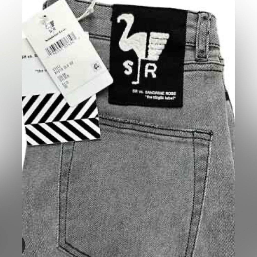 Free People SR vs Sandrine Rose Virgin Label Black Denim Wash Jeans NWT 28